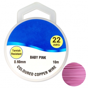 Copper wire 0.60 mm Baby Pink x10m