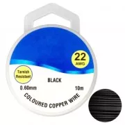 Copper wire 0.60 mm Black x10m