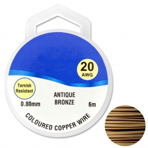 Copper wire 0.80 mm Antique Bronze x6m