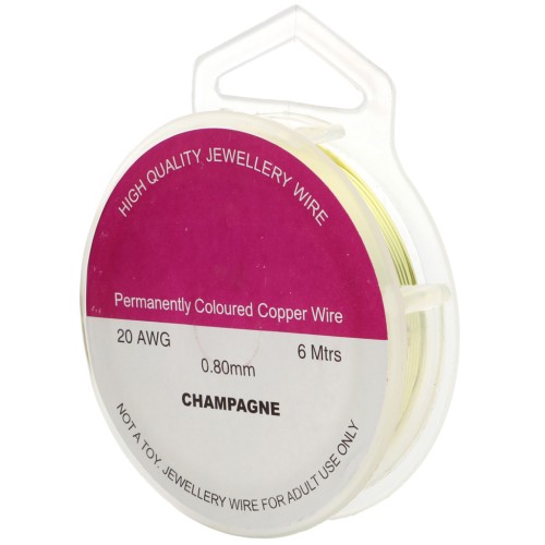 Copper wire 0.80 mm Champagne x6m