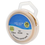 Copper wire 0.80 mm Gold x6m|raw }}