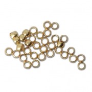 Crimp beads 2 mm - European-made - fine Gold plated x50|raw }}