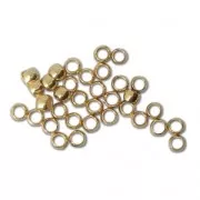 Crimp beads 2 mm - European-made - fine Gold plated x50