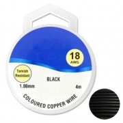 Copper wire 1 mm Black x4m