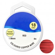 Copper wire 1 mm Red x4m|raw }}