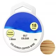 Copper wire 1 mm Gold x4m