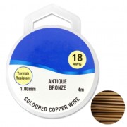 Copper wire 1 mm Antique Bronze x4m