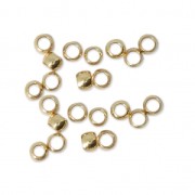 Crimp beads 2.5 mm - European-made - fine Gold plated x50|raw }}