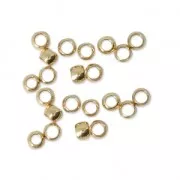 Crimp beads 2.5 mm - European-made - fine Gold plated x50