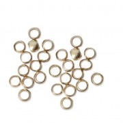 Crimp beads 2.5 mm - European-made - Satin Gold Tone x50|raw }}