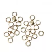 Crimp beads 2.5 mm - European-made - Satin Gold Tone x50