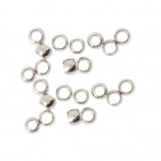 Crimp beads 2.5 mm - European-made - fine silver plating x50|raw }}