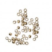 Crimp beads 1.5 mm - European-made - Satin Gold Tone x100