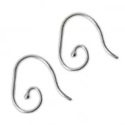 925 Sterling Silver Earwires 19 mm x2