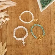 Mini star-shaped charms 7x4.5 mm for DIY jewelry creation - fine Gold plated x4