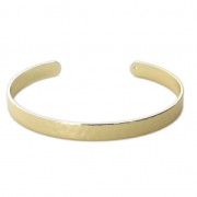 Brass bracelet with Hammered surface 5 mm Gold Tone x1|raw }}