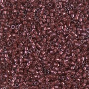 Miyuki Delica 11/0  DB1705 - Copper Pearl Lined Transparent Dark Cranberry x8g|raw }}