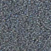 Miyuki seed beads 15/0 152FR - Mat Transparent Gray Mat AB x8g