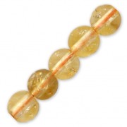 Beads Round Gemstone beads 6 mm Citrine x15|raw }}