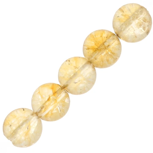 Beads Round Gemstone beads 6 mm Citrine x15
