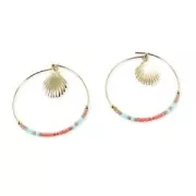 Diamond erring hoops to decorate 20 mm x 0.7 mm Gold-Filled x2