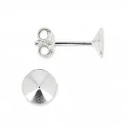925 Serling Silver Earstuds for PureCrystal cabochons 1088 4 mm x2