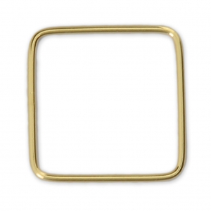 Gold-filled Closed Square Ring 18 mm x1