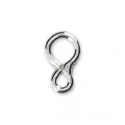 925 Sterling Silver Connector / double loop 9x5 mm x5
