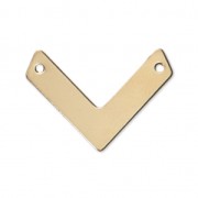 Thin chevron  spacer 2 holes 20x13 mm Gold filled x1|raw }}