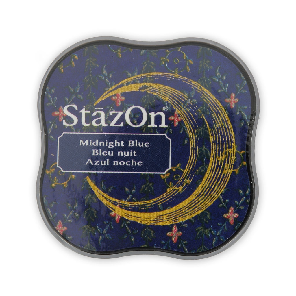 Stazon Midi Ink Pad Fast drying ink Midnight Blue x1 Perles & Co
