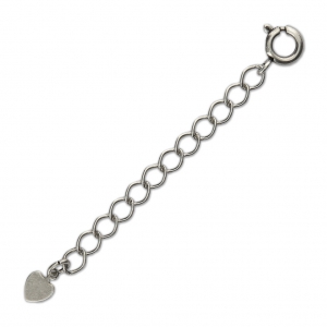 Spring clasp 7 mm with extension chain - Antique fine silver plating x1