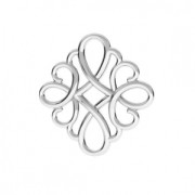 925 Sterling Silver filigree pendant/spacer 17 mm x1|raw }}