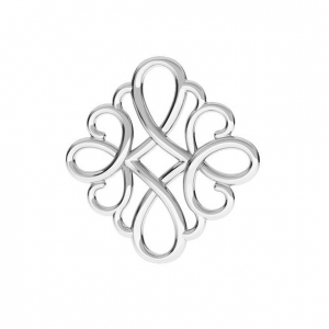 925 Sterling Silver filigree pendant/spacer 17 mm x1