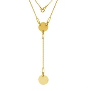 925 Sterling Silver round spacer 3 holes 9 mm - Gold Tone plated  x1