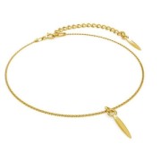 925 Sterling Silver ethnic pendant 15.5x3.5 mm Rose Gold Tone x1