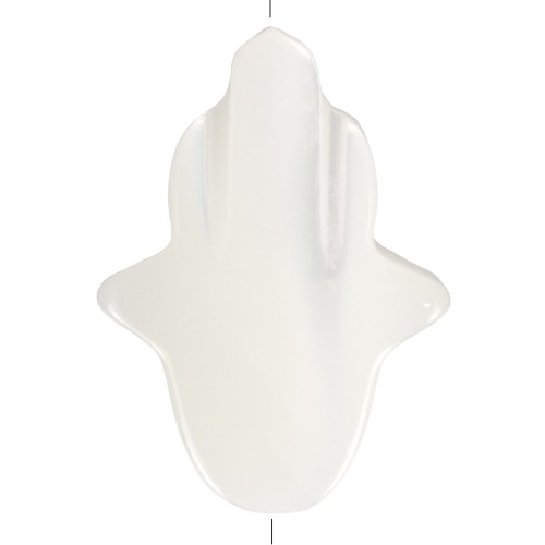 Mother of pearl Hamsa hand 16.5x12 mm Natural x1