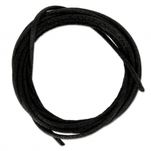 Polyester Rattail cord 1.5 mm Black x1m