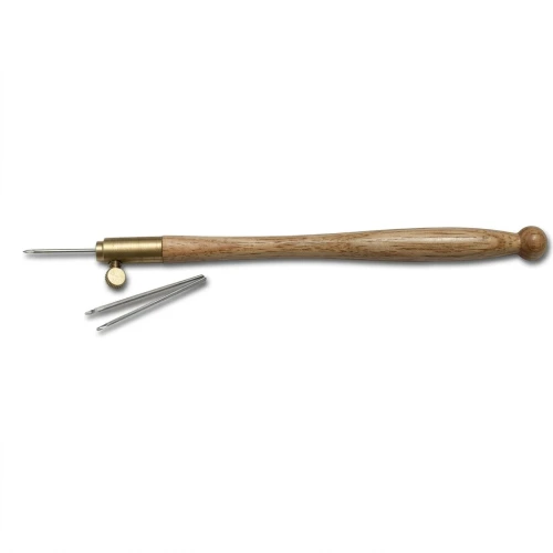 Lunéville embroidery - Set of wooden handle and 3 crochets 120 / 90 / 70 x1