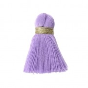 Imitation cotton tassel 35 mm Mauve/Gold x1|raw }}