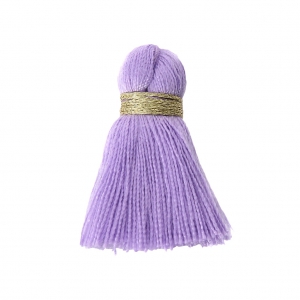 Imitation cotton tassel 35 mm Mauve/Gold x1