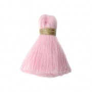 Imitation cotton tassel 35 mm Light Pink/Gold x1|raw }}