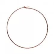 Diamond erring hoops to decorate 30 mm x 0.7 mm Rose Rose Gold-Filled x2