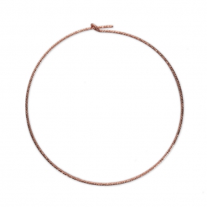 Diamond erring hoops to decorate 30 mm x 0.7 mm Rose Rose Gold-Filled x2