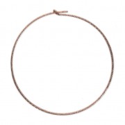 Diamond erring hoops to decorate 45 mm x 0.7 mm Rose Gold-Filled x2