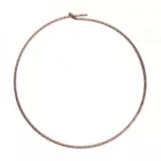 Diamond erring hoops to decorate 45 mm x 0.7 mm Rose Gold-Filled x2