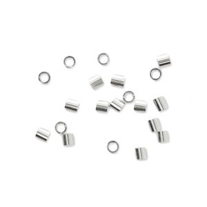 925 Sterling Silver Crimp tubes 1.1x1 mm x100