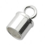 925 Sterling Silver terminators for 4 mm cord x2|raw }}