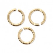 Jumprings open 3 micron 3.5x0.5 mm - 16 Kt Gold Plated x6|raw }}