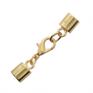 Lace holder clasp for 8 mm cord fine Gold plated x1