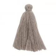Imitation cotton tassel 27-30 mm Taupe x1